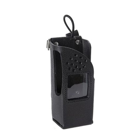 Black Leather Holster with Swivel Beltloop for Tait TP9400 Series Radios - 49er Communications - 49er Communications