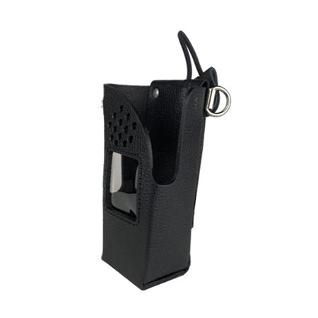 Black Leather Holster with Swivel Beltloop for Tait TP9400 Series Radios - 49er Communications - 49er Communications