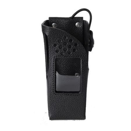 Black Leather Holster with Swivel Beltloop for Tait TP9600 Series Radios - 49er Communications - 49er Communications