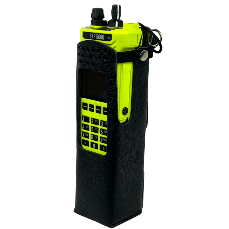 Leather Holster for BKR5000 – AA Clamshell, D - Ring Loop - 49er Communications - 49er Communications