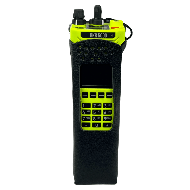 Leather Holster for BKR5000 – AA Clamshell, D - Ring Loop - 49er Communications - 49er Communications