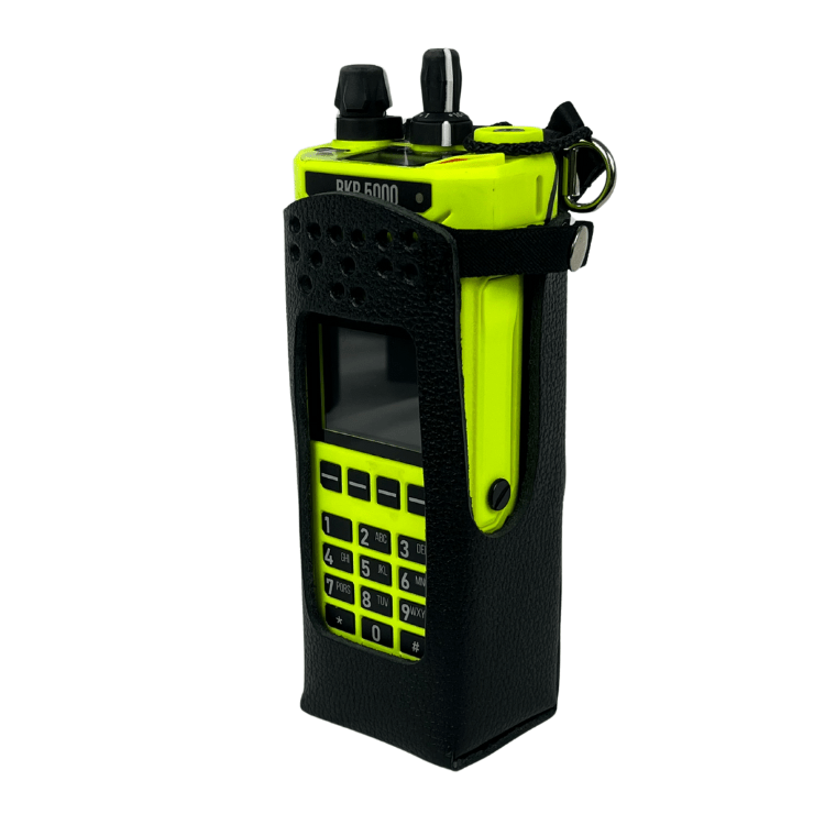 Leather Holster for BKR5000 – Open Keypad, D - Ring Belt Loop - 49er Communications - 49er Communications