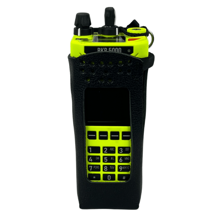 Leather Holster for BKR5000 – Open Keypad, D - Ring Belt Loop - 49er Communications - 49er Communications