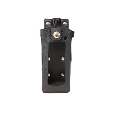 Leather Holster with D - Rings & Snapping Belt Loop for Harris XG - 100P Radios - 49er Communications - 49er Communications