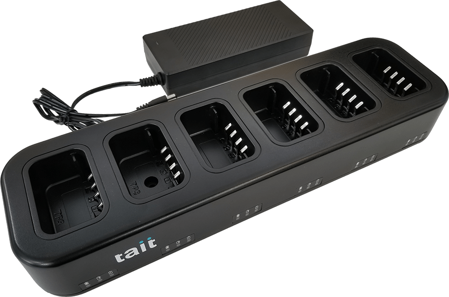 OEM 6 - Bay Charger, TP3000 - CH6 - Charges 6 TP3000 handheld radios at one time - 49er Communications - Tait