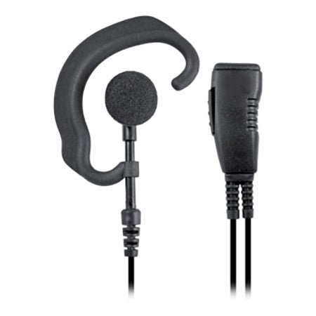 1 - Wire Surveillance Mic with Earhook Ear Piece for Motorola FV300R, MR355R & T5300 Series Portables - 49er Communications - Miner Mic