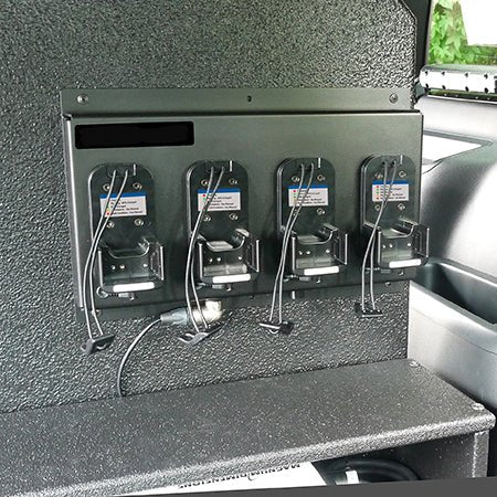 4 - Bank Compact Vehicle Charger, Rapid Rate, for BKR5000 Radios - 49er Communications - 49er Communications