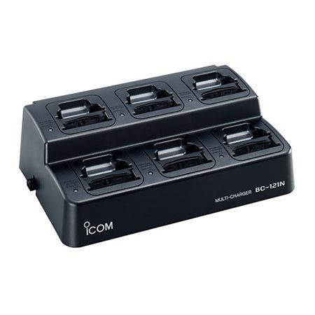 6 - Bay Desktop Charger, BC121NS for iCOM IC - F70/80 & IC - F9011, IC - F9021 Radios - 49er Communications - iCOM