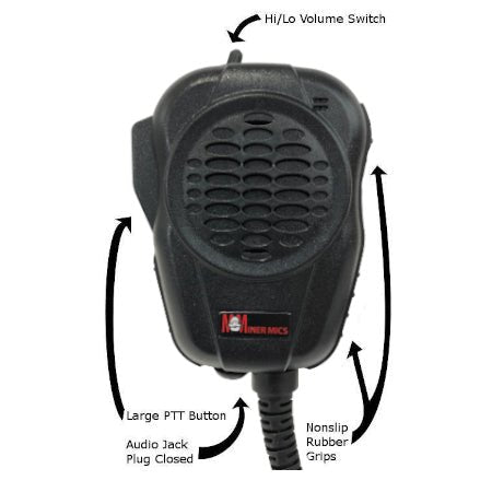 Aqua Miner Mic for Harris XG - 100P & XL - 200P Series Radios - 49er Communications - Miner Mic