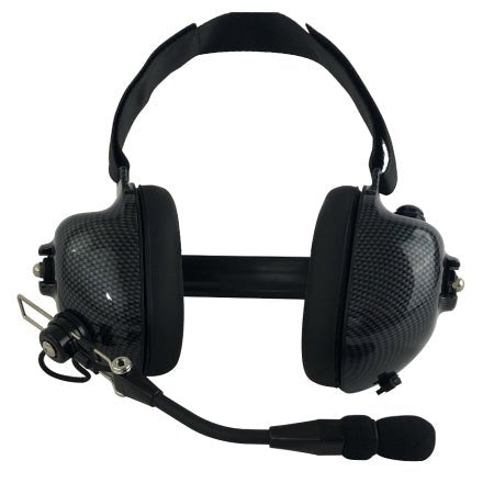 Behind the Head Dual Muff Headset for Kenwood NX - 200, TK - 190 Series Portables - 49er Communications - Miner Mic