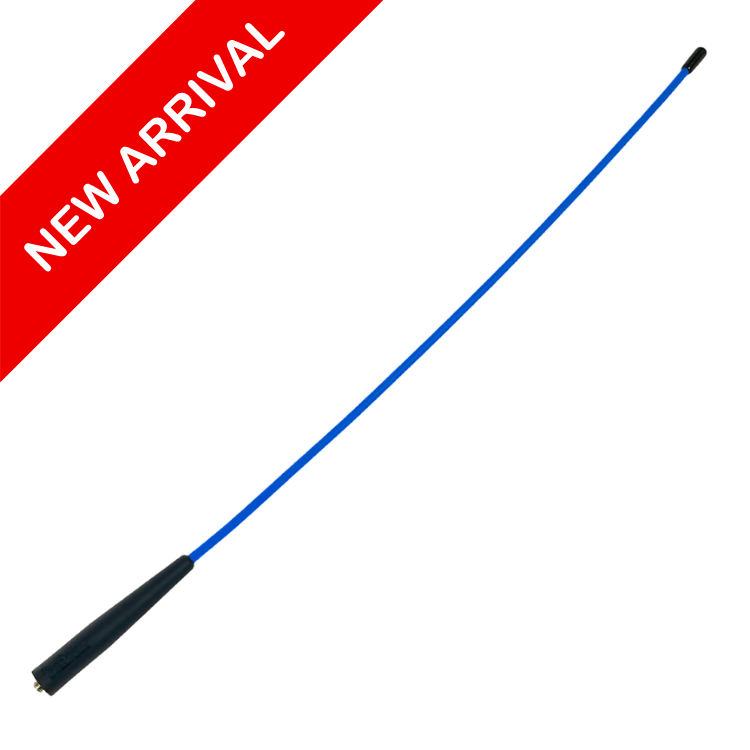 BigBoost V2 – 20" Blue Whip VHF Antenna for BK Technologies BKR & Motorola APX - 49er Communications - BigBoost