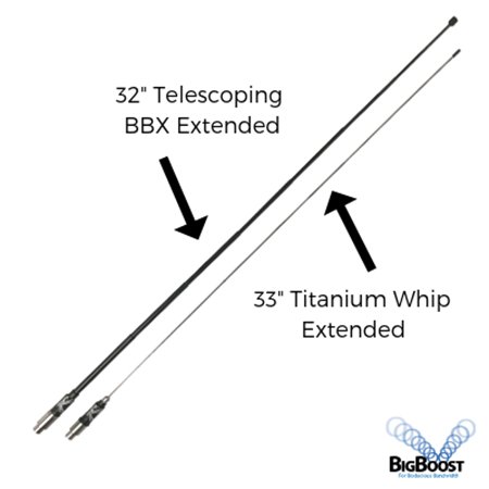 BIGBOOST Xtreme Flexible 32" Titanium Whip Antenna for DPH, GPH - 49er Communications - BigBoost