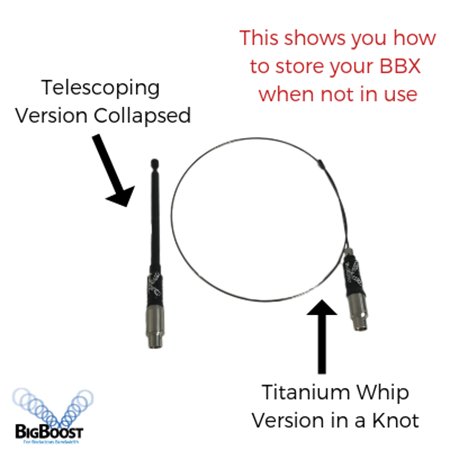 BigBoost Xtreme Flexible 32" Titanium Whip Antenna KNG - 49er Communications - BigBoost