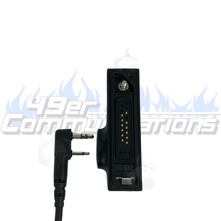 BKR0228 Dual Muff Headset Kit with BKR0228 - HAC Adapter for BKR5000 & BKR9000 Radios - 49er Communications - BK Technologies