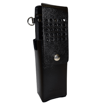 Closed Front Leather Holster with Top Flap, LAA0415 for DPH, GPH - 49er Communications - BK Technologies