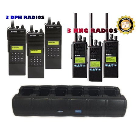 Combo Charger, 6 - Bay for 3 DPH and 3 KNG Radios - 49er Communications - 49er Communications