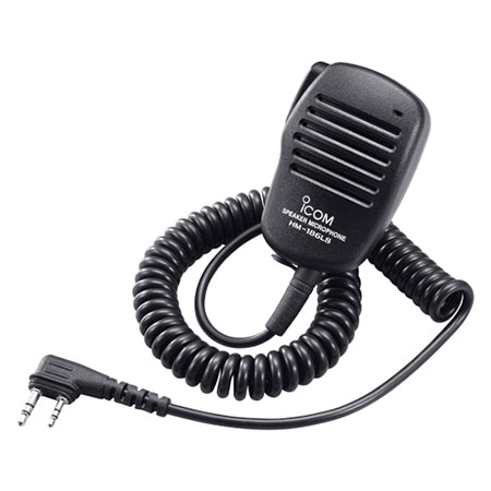 Compact Speaker Mic, HM186LS with 2 - Pin Right Angle Connectors for iCOM Radios - 49er Communications - iCOM