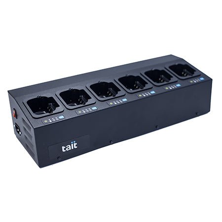 Intrinsically Safe 6 - Bay Desktop Charger, T03 - 22011 - BABA for Tait TP93/94 Radios - 49er Communications - Tait