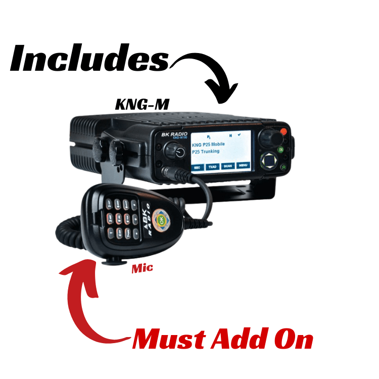 KNG - M APCO P25 Digital Dash Mount Mobile Radios - 49er Communications - BK Technologies