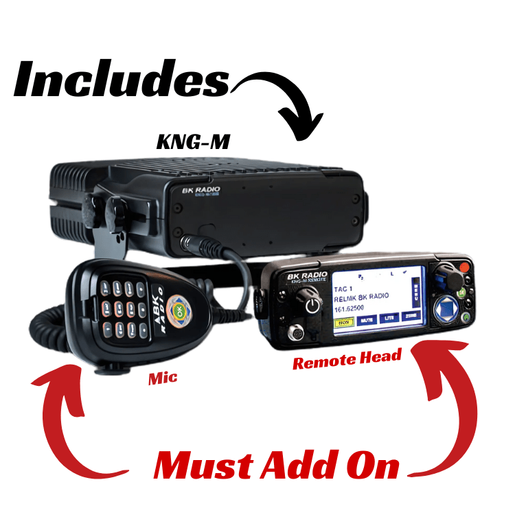 KNG - MxxxR APCO P25 Digital Remote Mount Mobile Radio - 49er Communications - BK Technologies