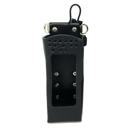 Leather Holster, Open Keypad, Use with Rechargeable Battery for BKR5000 - 49er Communications - 49er Communications