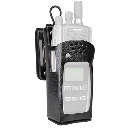 Leather Holster with Belt Loop, MAEV - NHC2C for Harris XG - 75P Radios - 49er Communications - Harris