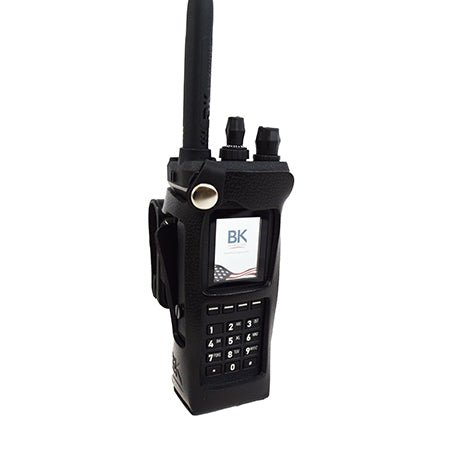 Leather Open Keypad Holster with D - Swivel for BKR9000 Radios BKR0420 - 49er Communications - BK Technologies