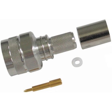 N - Male Hex Head Crimp on Connector, TC400NMHX for LMR400 - UltraFlex - 49er Communications - Times Microwave