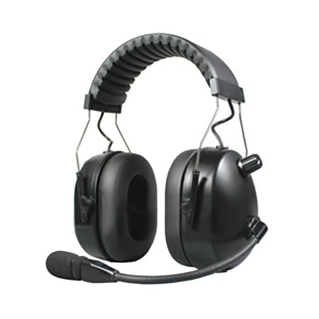 Over The Head Dual Muff Headset for Tait TP8100, TP9300, TP9400 Series Radios - 49er Communications - Miner Mic