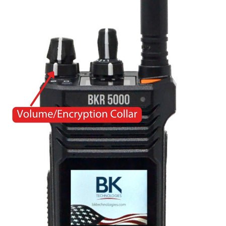 Replacement Encryption Collar BKR0035 for Volume Knob on BKR5000 Radios - 49er Communications - BK Technologies