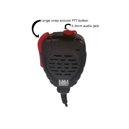 Ruggedized Miner Speaker Mic for BK DPH, GPH - 49er Communications - Miner Mic