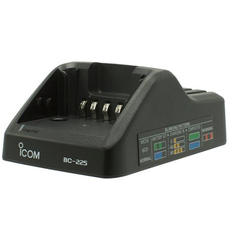 Single Desktop Charger, BC225 for iCOM F3400/F4400, F7010/F7020 Series Radios - 49er Communications - iCOM