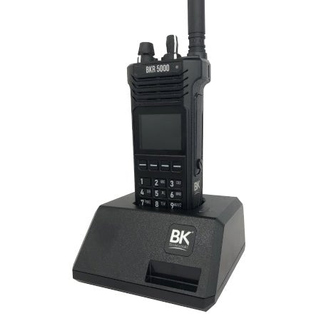 Single Radio Desktop Smart Charger, BKR0300 for BKR5000 Portable Radios (DISCONTINUED) - 49er Communications - BK Technologies