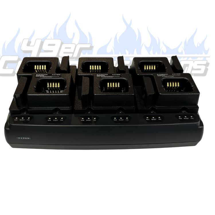 SURPASS 6 Bay Radio Desktop Smart Charger, BKR0300 - 6 for BKR Radios - 49er Communications - BK Technologies