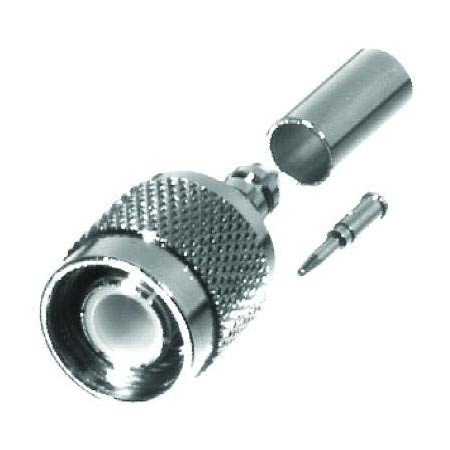 TNC Male Crimp On Connector, RFT1202 - 2 for RG58 - 49er Communications - RF Industries